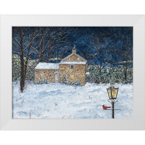 Stone House White Modern Wood Framed Art Print by Redding, James