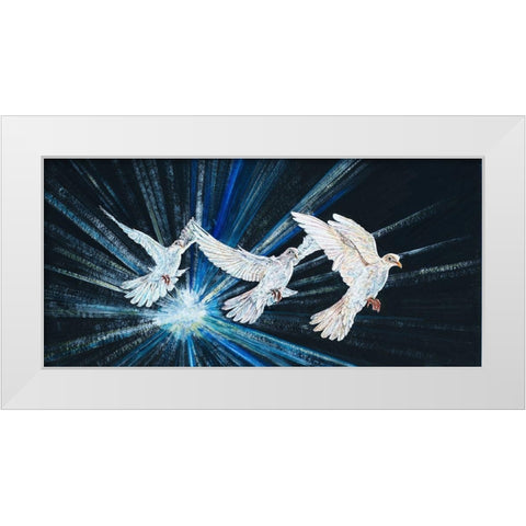 Three Spirits White Modern Wood Framed Art Print by Redding, James