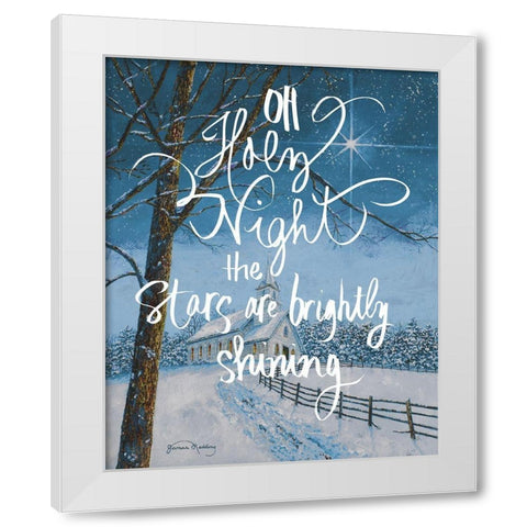 Oh Holy Night White Modern Wood Framed Art Print by Redding, James