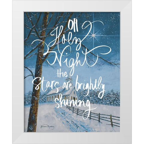Oh Holy Night White Modern Wood Framed Art Print by Redding, James