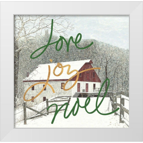 Love Joy Noel White Modern Wood Framed Art Print by Redding, James