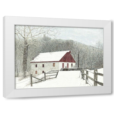Grist Mill White Modern Wood Framed Art Print by Redding, James