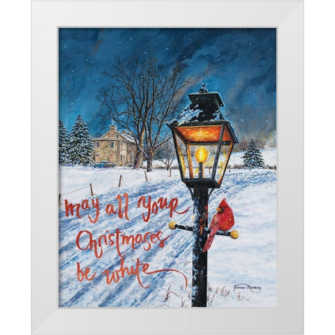 White Christmas White Modern Wood Framed Art Print by Redding, James