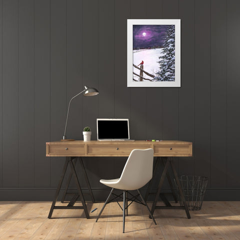 Deep Mauve Midnight White Modern Wood Framed Art Print by Redding, James