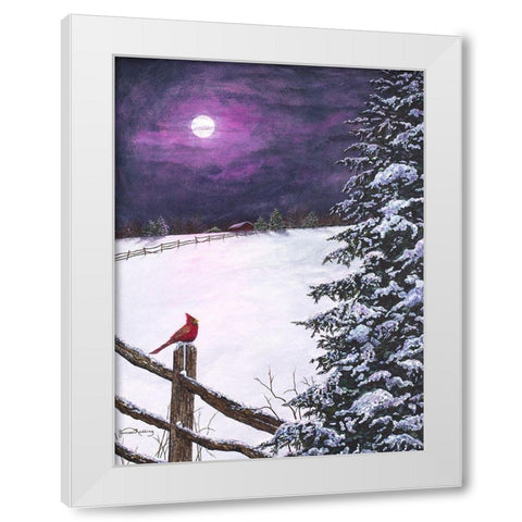 Deep Mauve Midnight White Modern Wood Framed Art Print by Redding, James