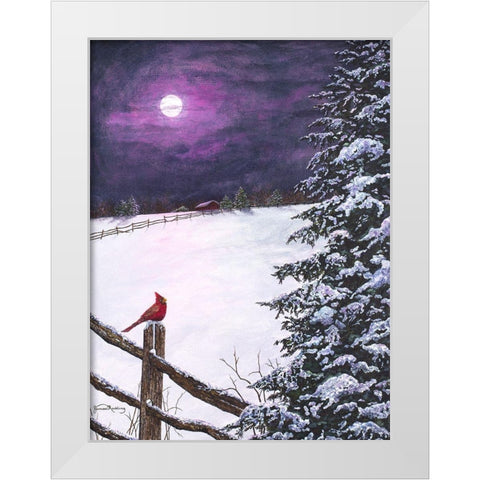 Deep Mauve Midnight White Modern Wood Framed Art Print by Redding, James