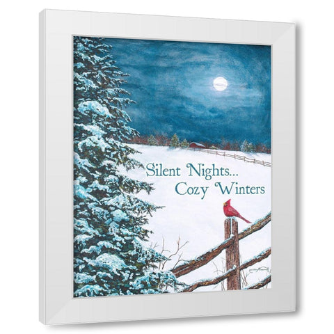 Cozy Winters White Modern Wood Framed Art Print by Redding, James