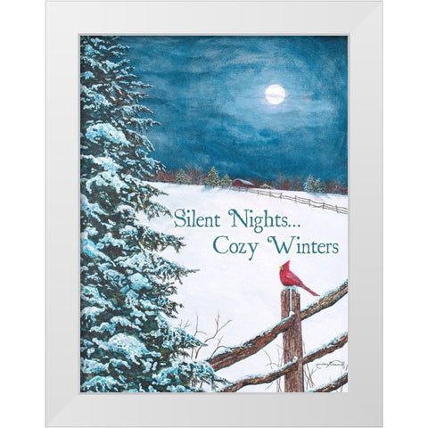 Cozy Winters White Modern Wood Framed Art Print by Redding, James