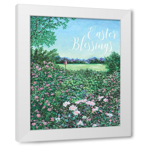 Easter Garden Blessings White Modern Wood Framed Art Print by Redding, James