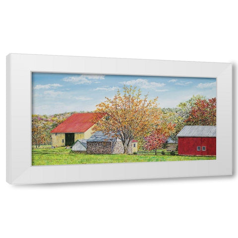Autumns Colors Panel White Modern Wood Framed Art Print by Redding, James