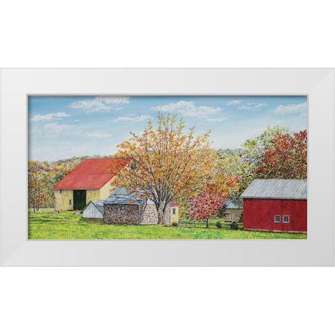 Autumns Colors Panel White Modern Wood Framed Art Print by Redding, James