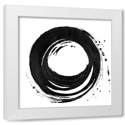 Black Circle I White Modern Wood Framed Art Print by Pinto, Patricia