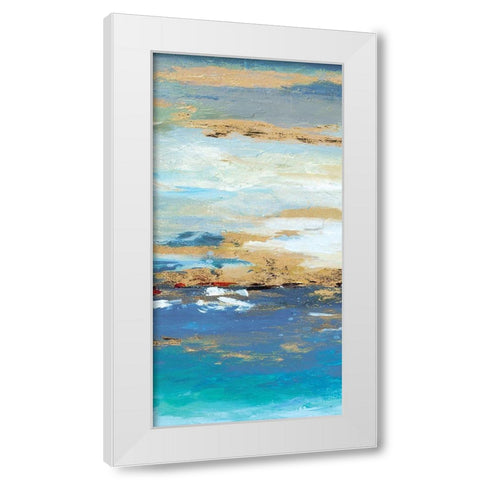 Sea Mystery Panel II White Modern Wood Framed Art Print by Pinto, Patricia