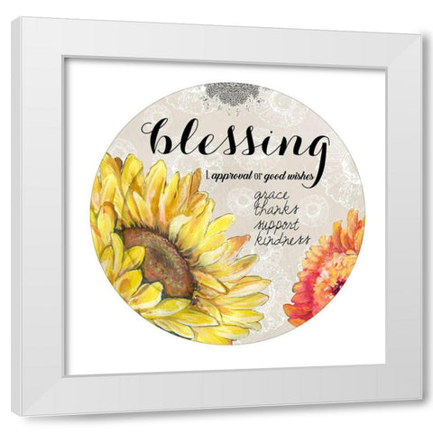 Blessed Harvest White Modern Wood Framed Art Print by Diannart