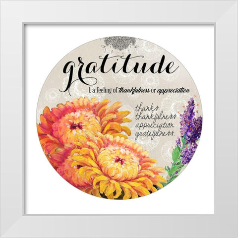 Grateful Harvest White Modern Wood Framed Art Print by Diannart