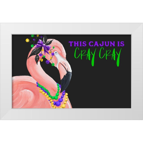 Crazy Cajun White Modern Wood Framed Art Print by Ritter, Gina