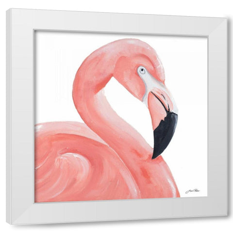 Pink Party of Four I White Modern Wood Framed Art Print by Ritter, Gina