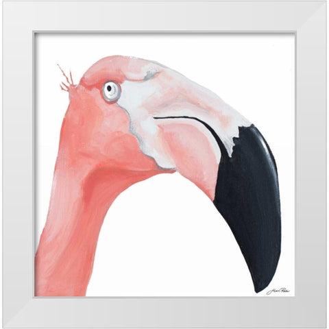 Pink Party of Four III White Modern Wood Framed Art Print by Ritter, Gina