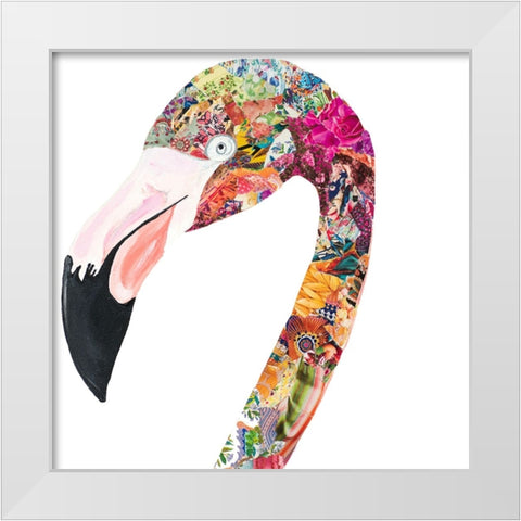 Flamingo Party II White Modern Wood Framed Art Print by Ritter, Gina
