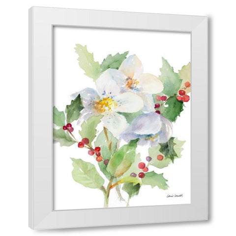 Christmas Bouquet I White Modern Wood Framed Art Print by Loreth, Lanie