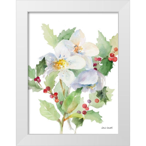 Christmas Bouquet I White Modern Wood Framed Art Print by Loreth, Lanie