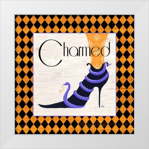 Bewitching Shoes III White Modern Wood Framed Art Print by Metz, Andi