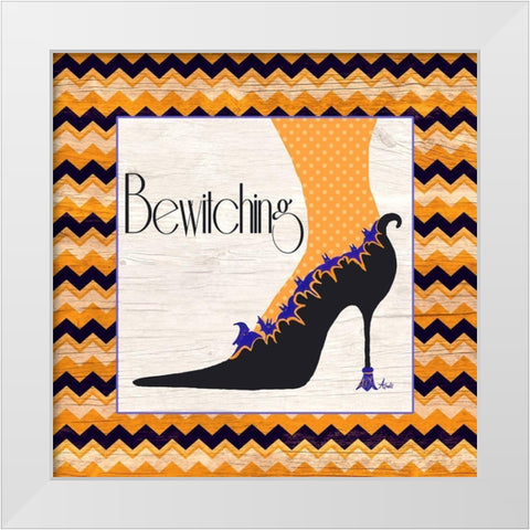Bewitching Shoes I White Modern Wood Framed Art Print by Metz, Andi