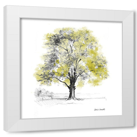 Tree with Green Leaves I White Modern Wood Framed Art Print by Loreth, Lanie