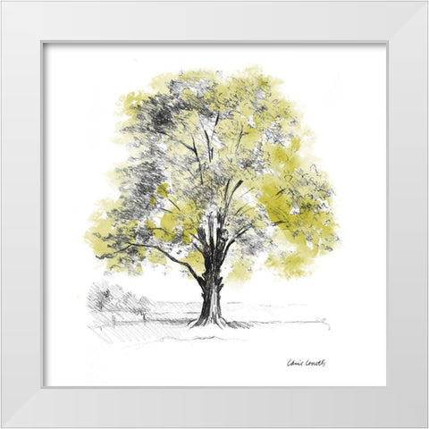 Tree with Green Leaves I White Modern Wood Framed Art Print by Loreth, Lanie