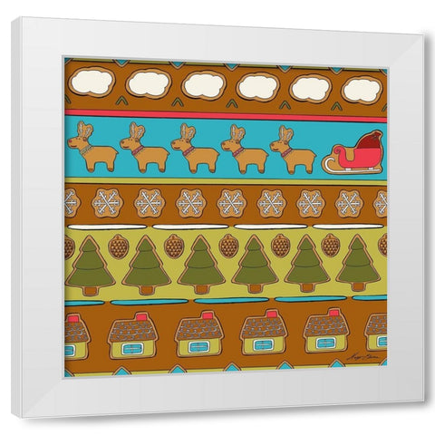 Christmas Cookie Sweater II White Modern Wood Framed Art Print by Edwins, Hugo