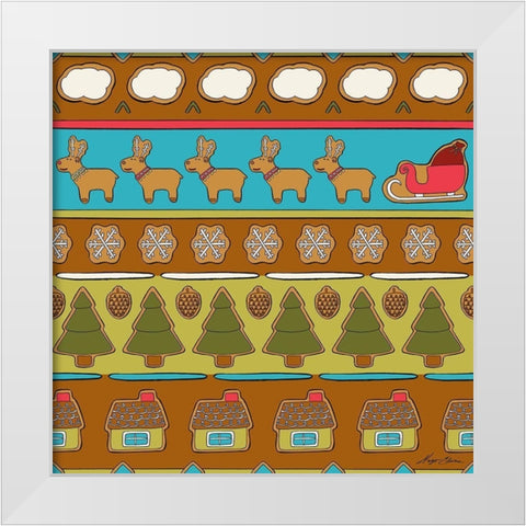 Christmas Cookie Sweater II White Modern Wood Framed Art Print by Edwins, Hugo