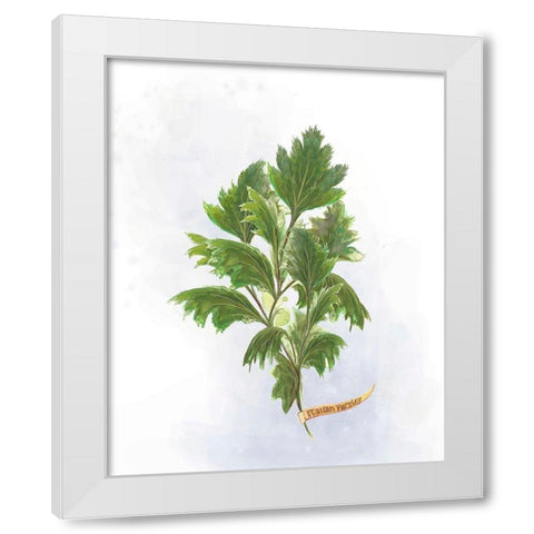 Fresh Herbs I White Modern Wood Framed Art Print by Diannart