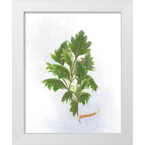 Fresh Herbs I White Modern Wood Framed Art Print by Diannart
