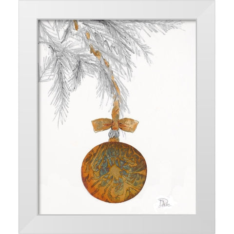 Retro Ornament White Modern Wood Framed Art Print by Pinto, Patricia