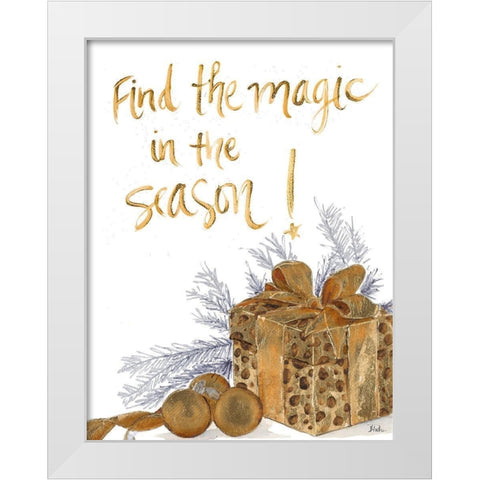 Magic Season White Modern Wood Framed Art Print by Pinto, Patricia