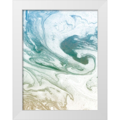 Deep Waves White Modern Wood Framed Art Print by Bryant, Susan