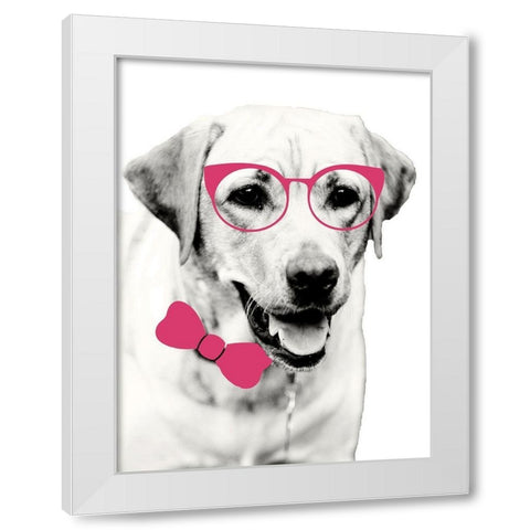 Pink Pop White Modern Wood Framed Art Print by Bryant, Susan