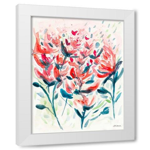 Wild Flowers I White Modern Wood Framed Art Print by Coolick, Ann Marie