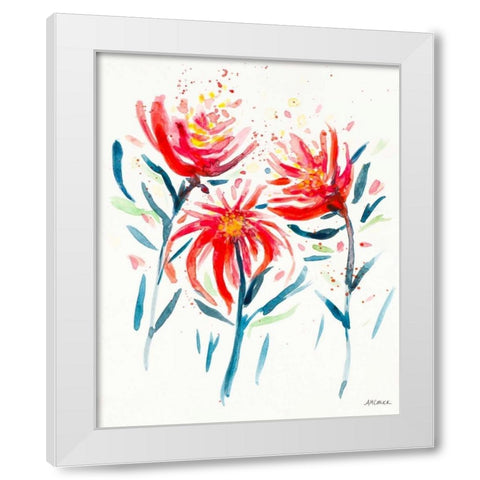 Wild Flowers II White Modern Wood Framed Art Print by Coolick, Ann Marie