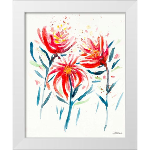Wild Flowers II White Modern Wood Framed Art Print by Coolick, Ann Marie