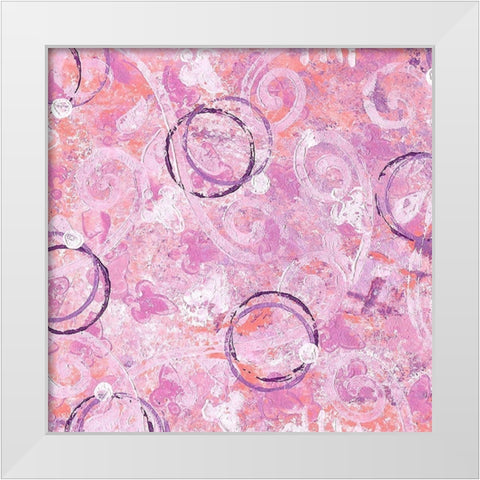 Cotton Candy Swirls White Modern Wood Framed Art Print by Mosher, Deidre