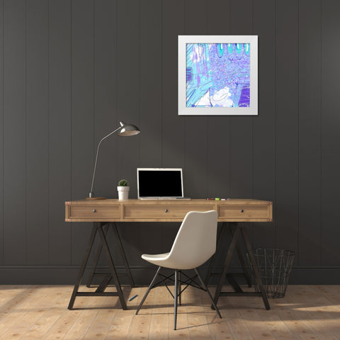 Violet Muse White Modern Wood Framed Art Print by Mosher, Deidre