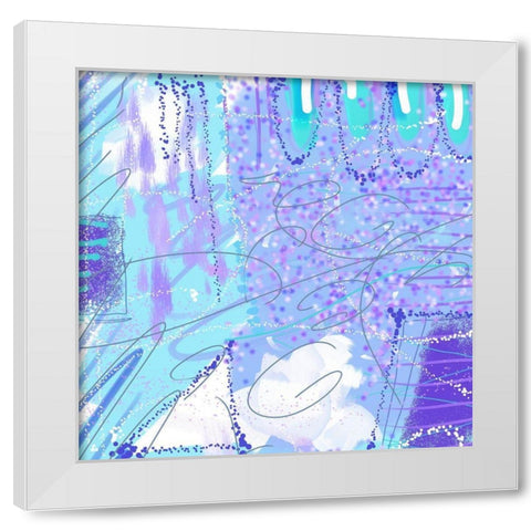 Violet Muse White Modern Wood Framed Art Print by Mosher, Deidre