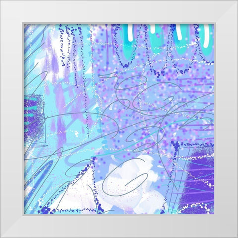 Violet Muse White Modern Wood Framed Art Print by Mosher, Deidre