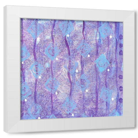 Violeta Pattern White Modern Wood Framed Art Print by Mosher, Deidre