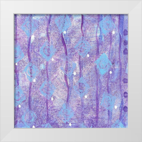Violeta Pattern White Modern Wood Framed Art Print by Mosher, Deidre