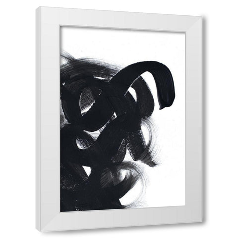 Noir Strokes III White Modern Wood Framed Art Print by Ritter, Gina
