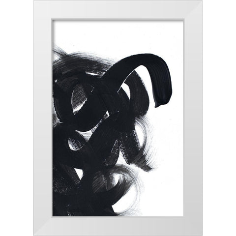 Noir Strokes III White Modern Wood Framed Art Print by Ritter, Gina