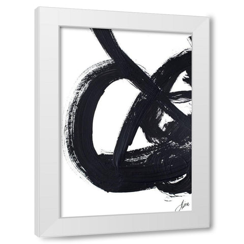 Noir Strokes III White Modern Wood Framed Art Print by Ritter, Gina