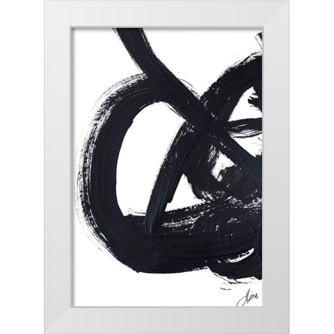 Noir Strokes III White Modern Wood Framed Art Print by Ritter, Gina
